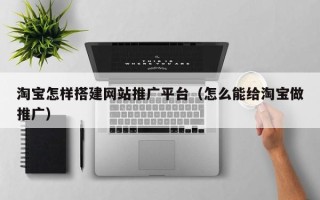 喀什淘宝怎样搭建网站推广平台（怎么能给淘宝做推广）